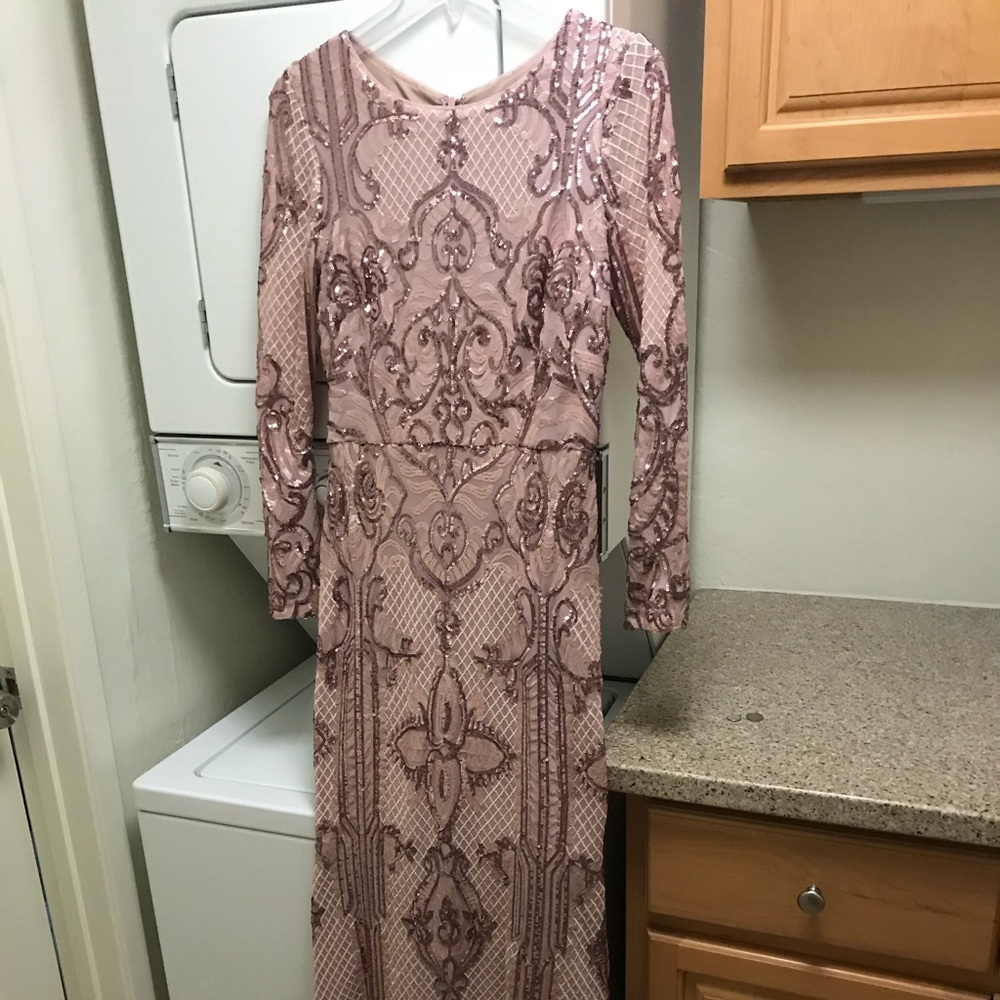 Rose Gold sequins Maxi Dress